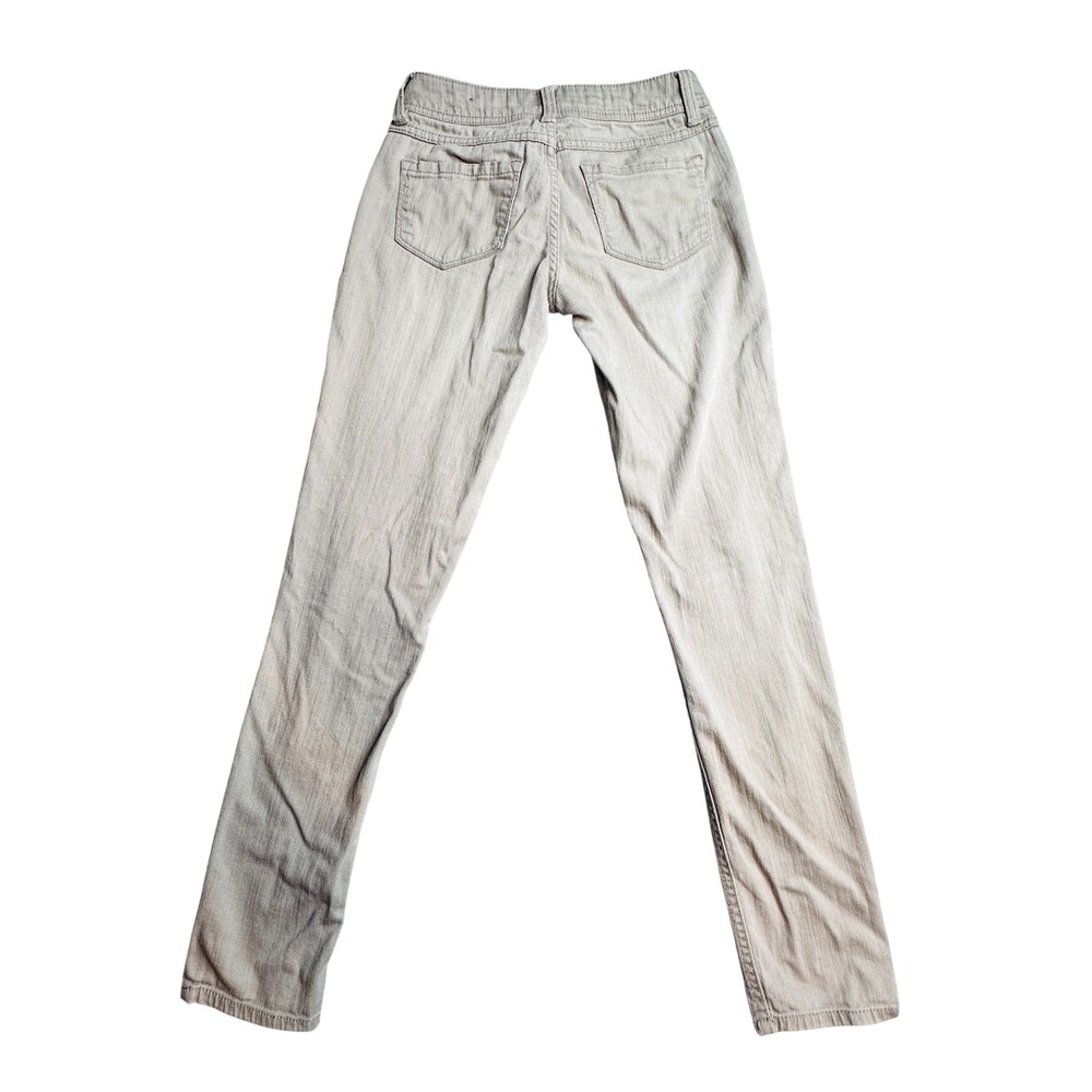 Mudd Skinny Jeans Juniors 0 Beige Light Wash Low Rise‎ Distressed Stretch Denim